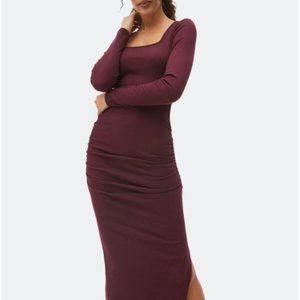 MICHAEL STARS ULTRA RIB MIDI DRESS